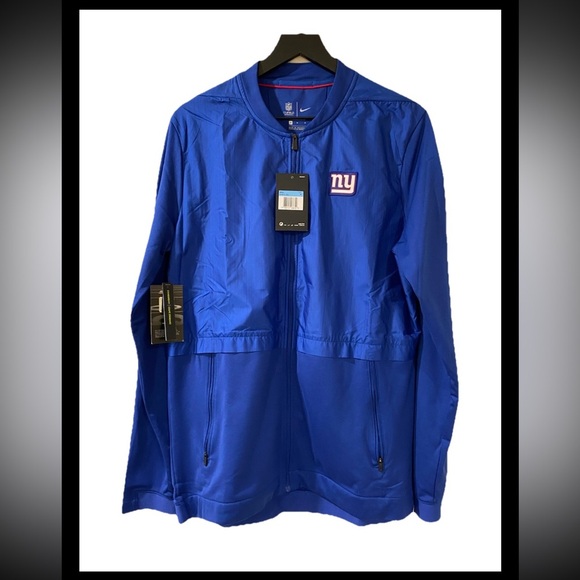 Nike NY Giants Windbreaker Lightweight Jacket On Field Apparel Men’s Medium NWT - Picture 1 of 4